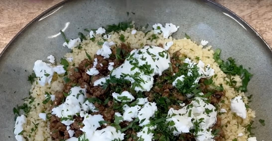 Cuscus de carne picada