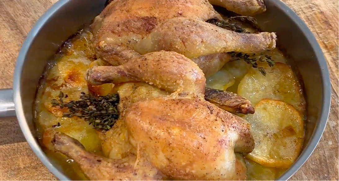 Picantones con patatas